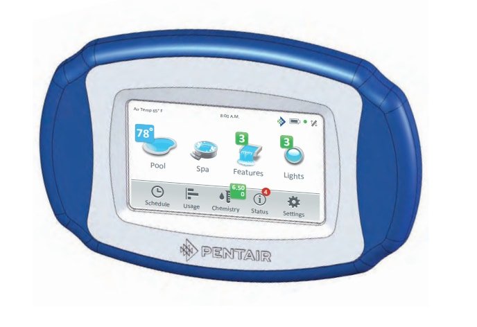 Pentair IntelliCenter Wireless Remote w/ Transceiver, 4 Aux, White | 522036 - Pool Automation - img - 1