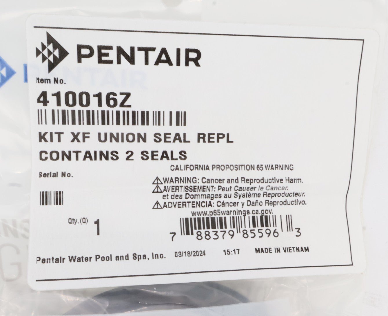 Pentair Intelliflo3 Union Diamond Seals 2 - Pack 2.5" 410016Z - Pool Pump Parts - img - 5