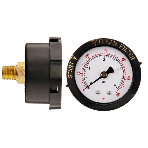 Pentair Pressure Gauge Rear Mount W/ Indicator | 190059Z - Pool Filter Parts - img - 1