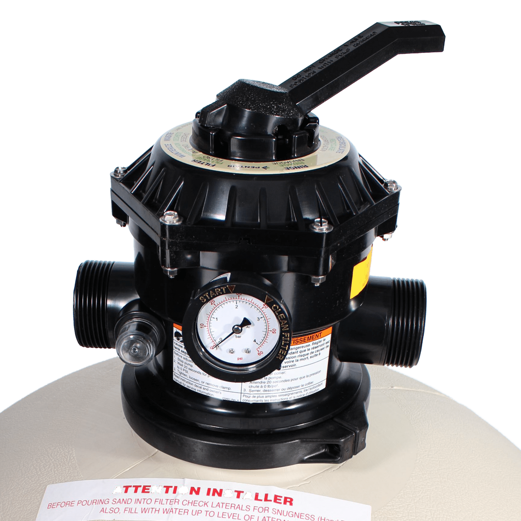 Pentair Sand Dollar Filter Top Mount, High Efficiency | EC - 145333 - Sand Filter - img - 1