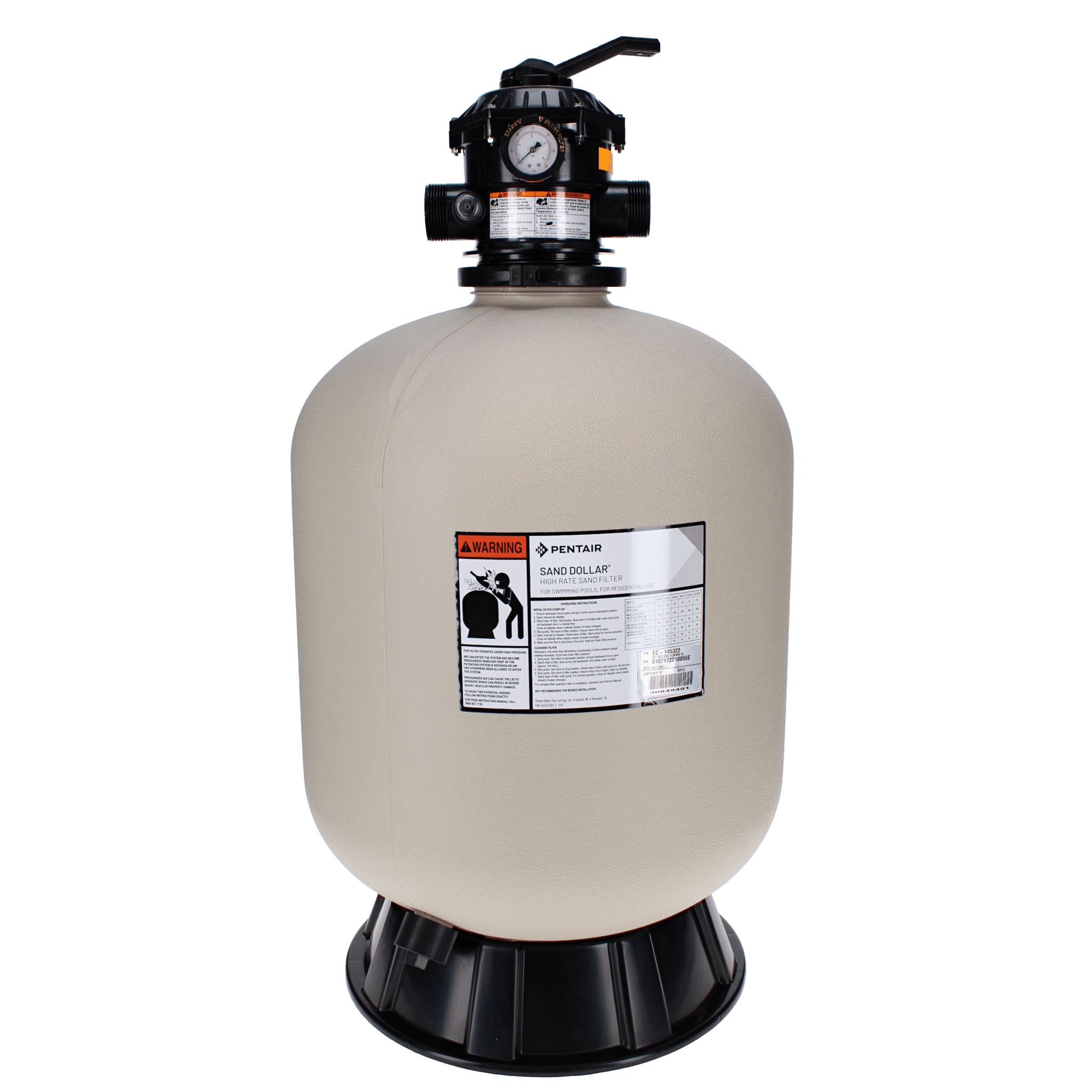 Pentair Sand Dollar SD60 2.3 sq ft Filter Top Mount | EC - 145322 - Sand Filter - img - 1