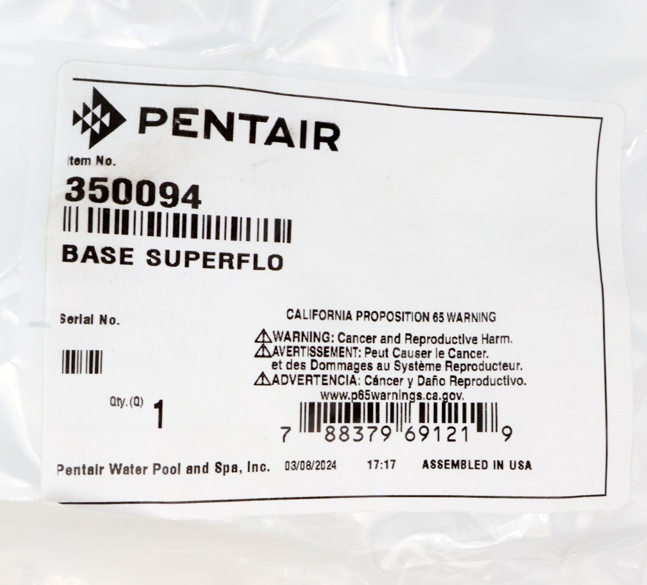 Pentair Superflo Pump Base 350094 - Pool Pump Parts - img-6