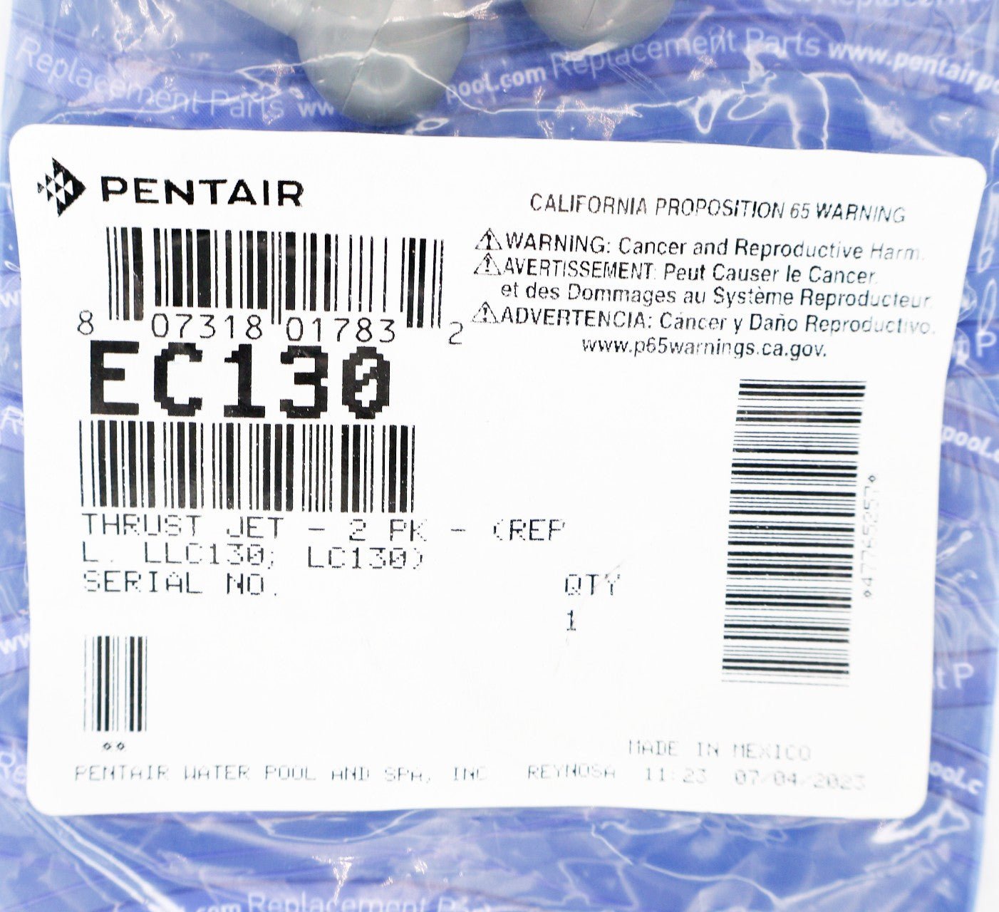 Pentair Thrust Jet LLC130/LC130 EC130 - Cleaner Parts - img-4