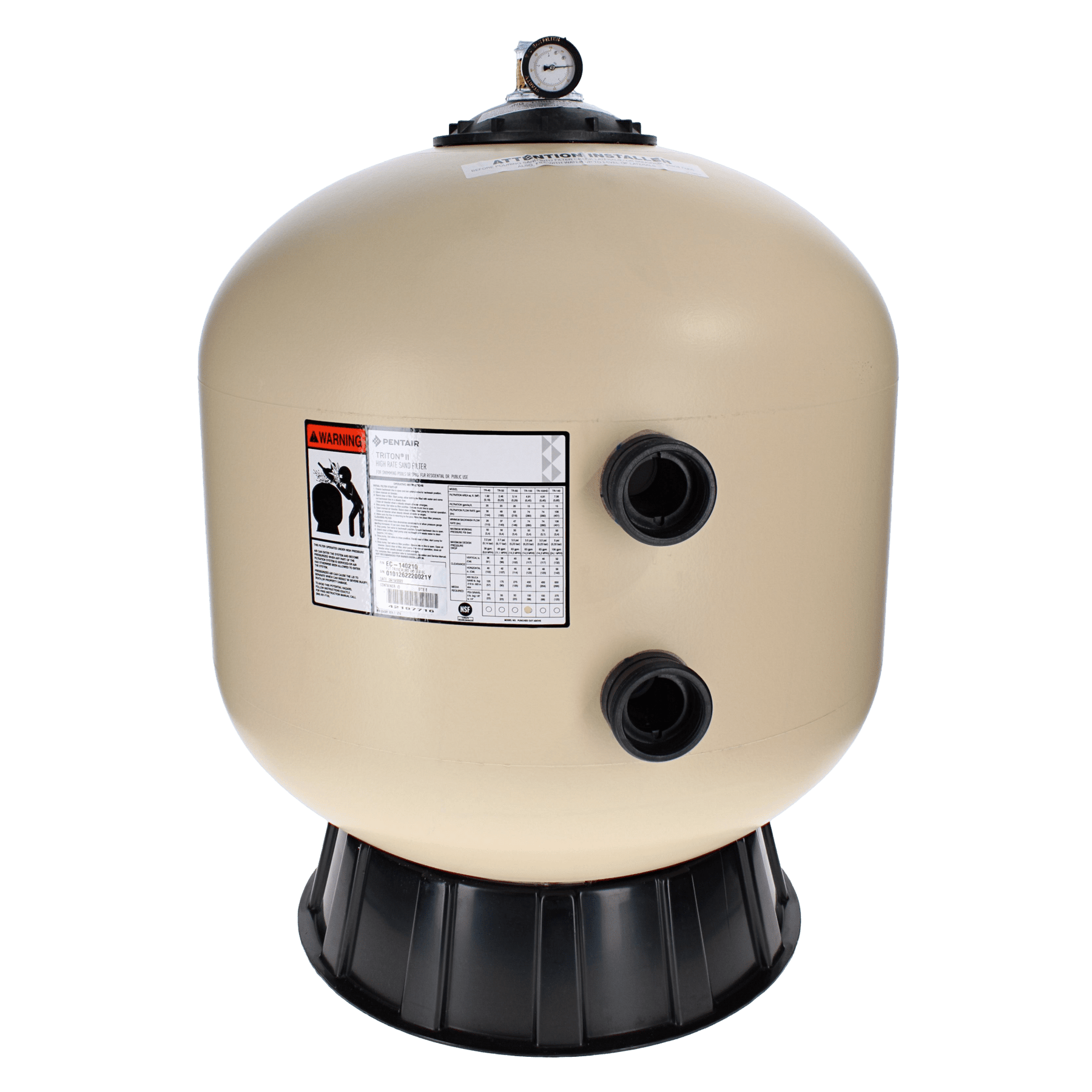 Pentair Triton II TR100 4.91 sq ft Filter Side Mount | EC - 140210 - Sand Filter - img - 1