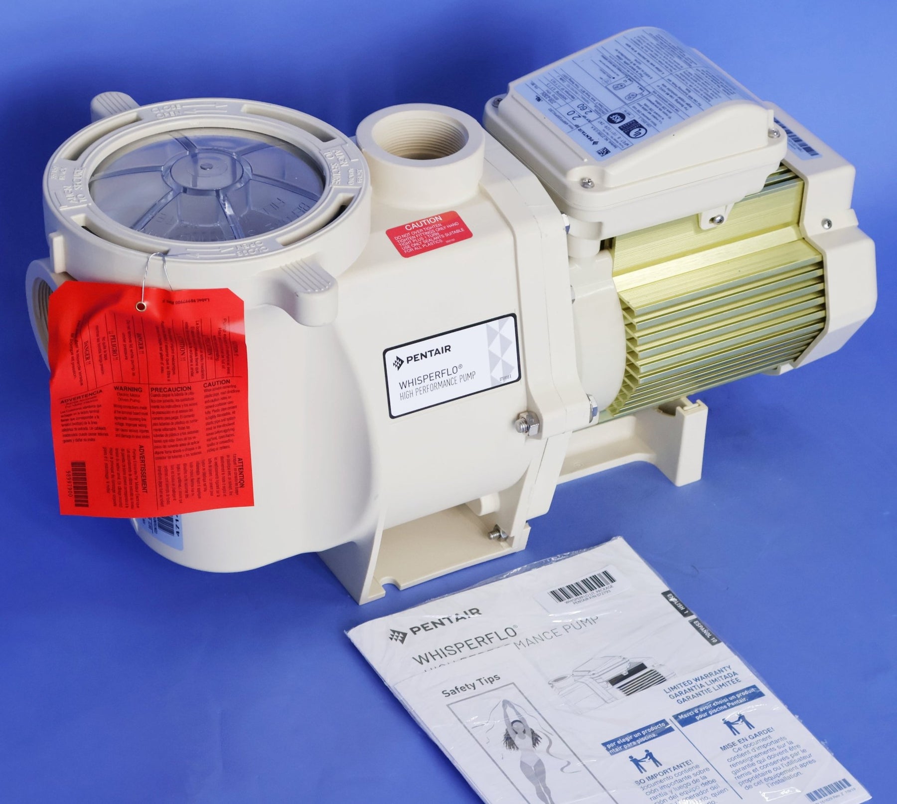 Pentair WhisperFlo 1 - Speed High - Performance Pump with TEFC Motor 1 HP 115/208 - 230V 011527 - Single Speed Pumps - img - 5