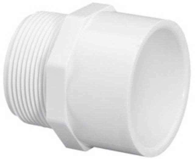 PVC Schedule 40 - Adapter, 2" Mpt X Slip White | 436020 - Plumbing - img - 1
