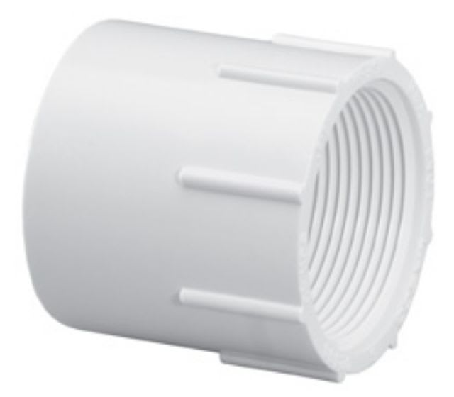 PVC Schedule 40 - Female Adapter, 1 - 1/12"Slip x FPT White | 435015 - Plumbing - img - 1