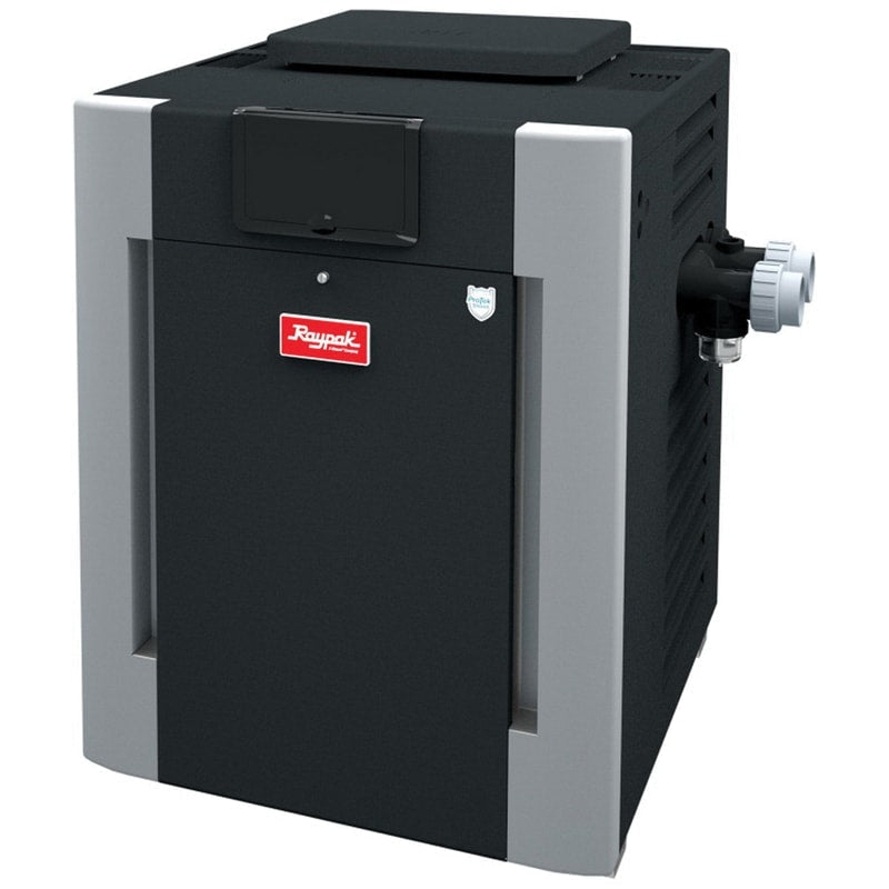 Raypak P-R206A-EP-C #57 Digital Propane Gas Heater, 199.5K BTU, Electronic Ignition, Polymer Headers, Copper Exchanger, 200 lbs | 009224 - Pool Heaters - img-1