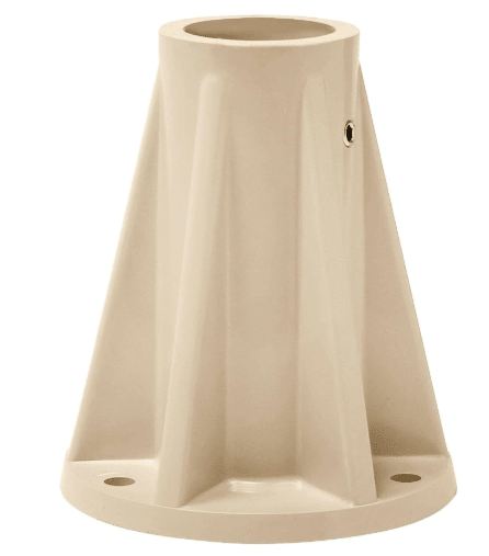 Saftron 6" Beige Surface Mounting Anchor Flange Base SB-F-B - Handrails - img-1