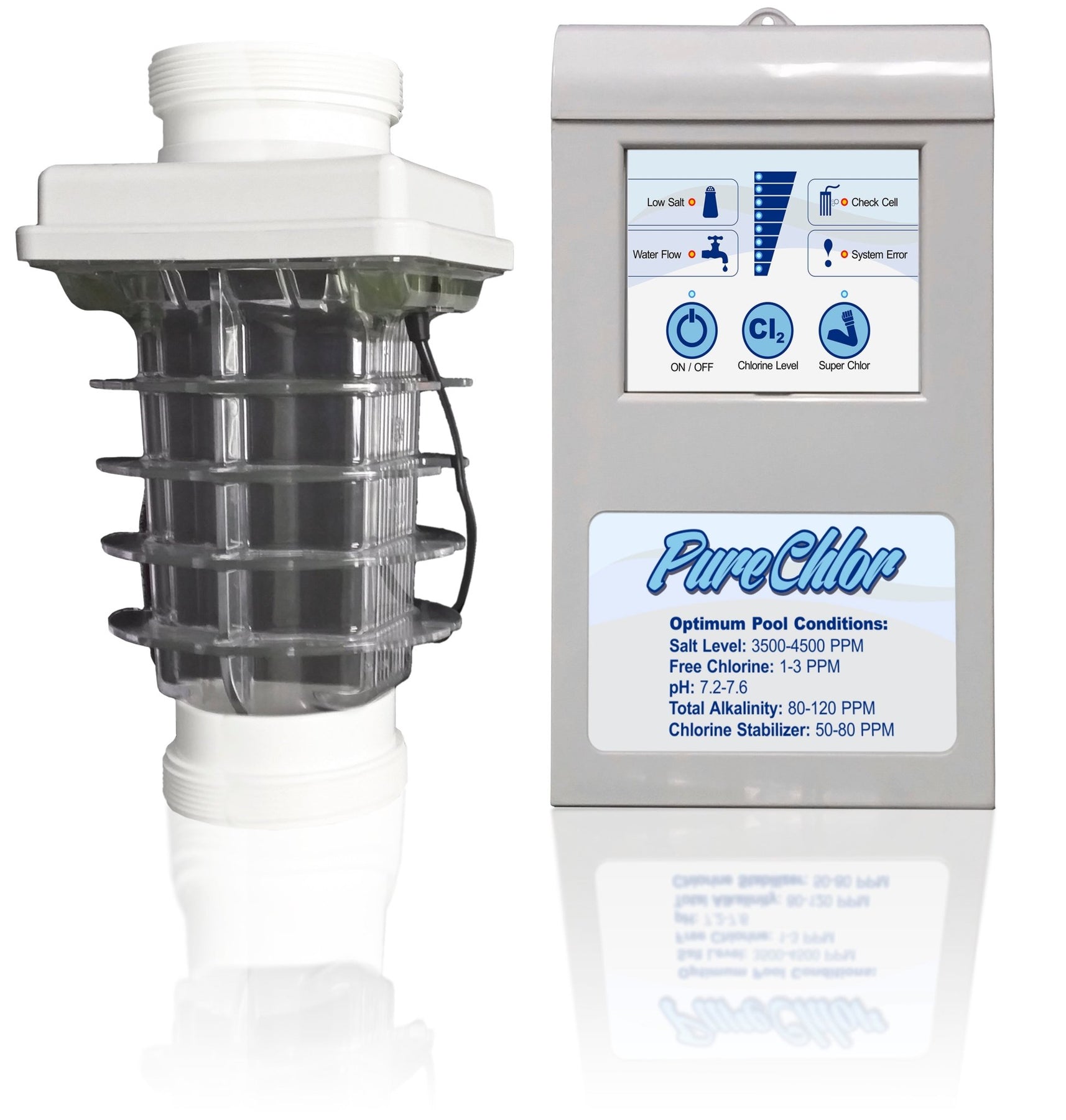 Solaxx PureChlor Salt Chlorine Generator 40K gal CLG140A - Salt Chlorine Generation - img-1