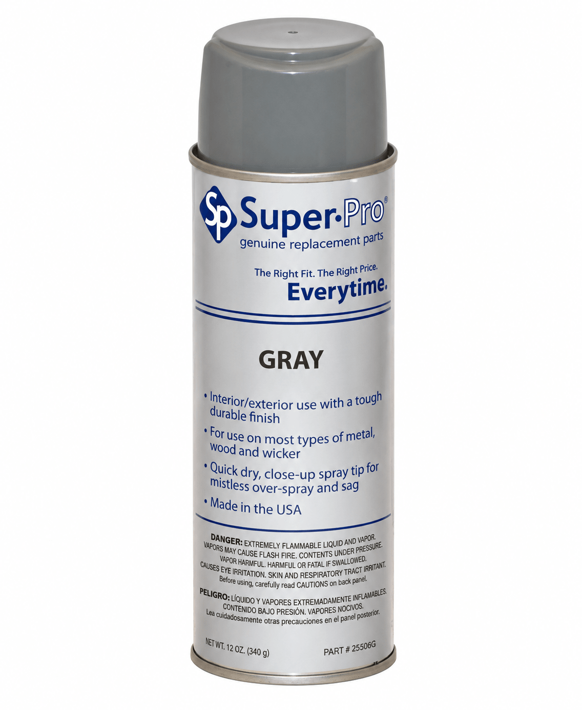 Super-Pro 12 oz Can Hayward Gray Spray Paint VP00030000 - Pool Paint - img-1