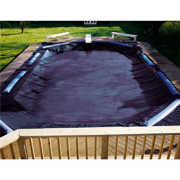 Swimline Deluxe 16' x 24' Rectangle In Ground Winter Pool Cover, 5' Overlap | CO82129R - Pool Cover - img - 1