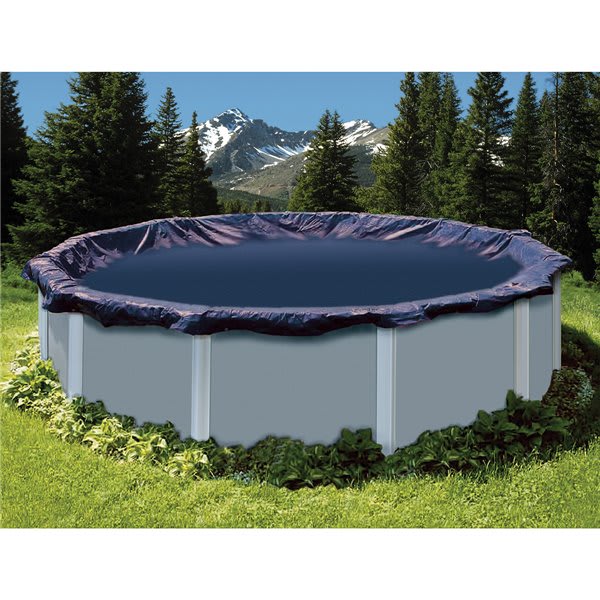 Swimline Deluxe 24' Round Winter Cover, 4' Overlap, Blue/Black | PCO828 - Swimline - img - 1