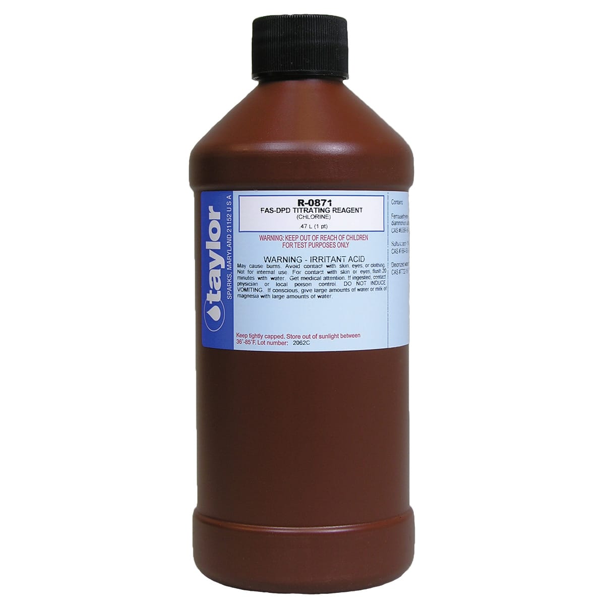 Taylor FAS - DPD Titrating Reagent for Chlorine, 16 oz | R - 0871 - E - Chems - img - 1