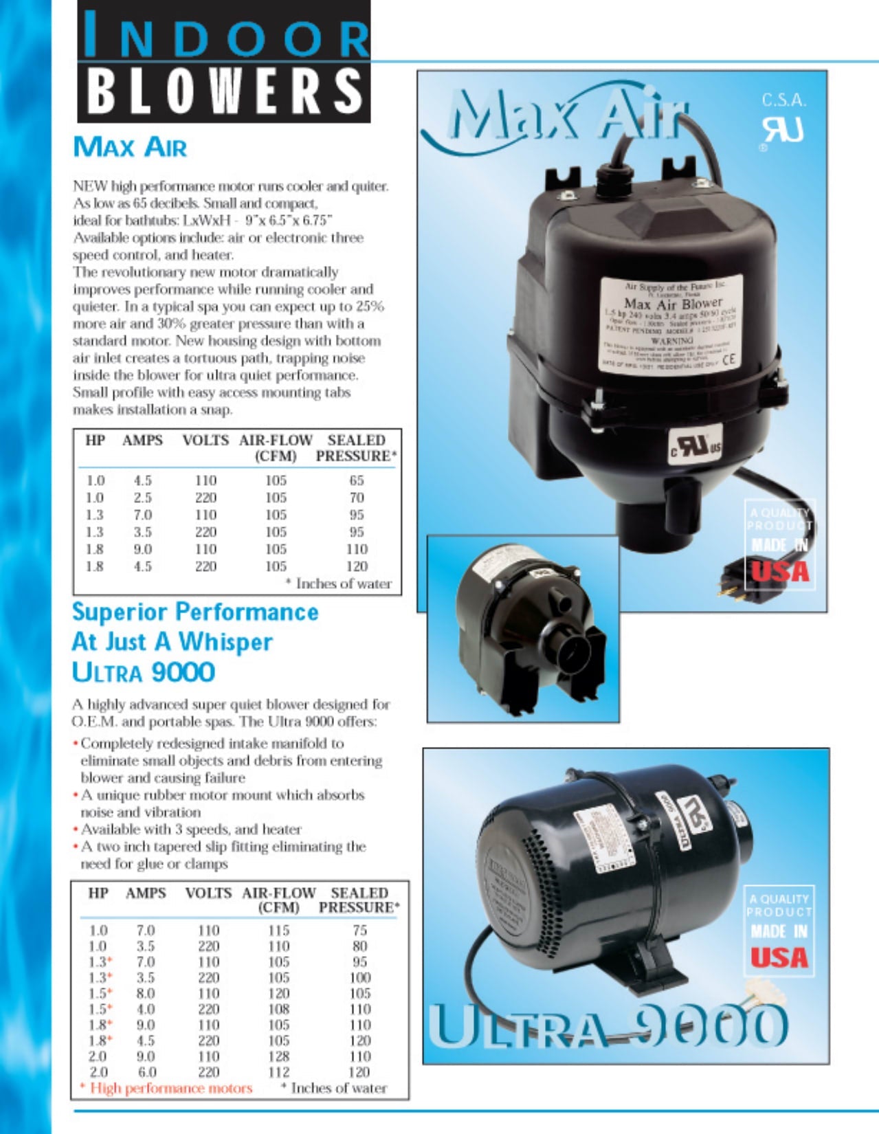 Ultra 9000 Air Blower 1.5HP 240V| 3915231 - Blowers - img - 1