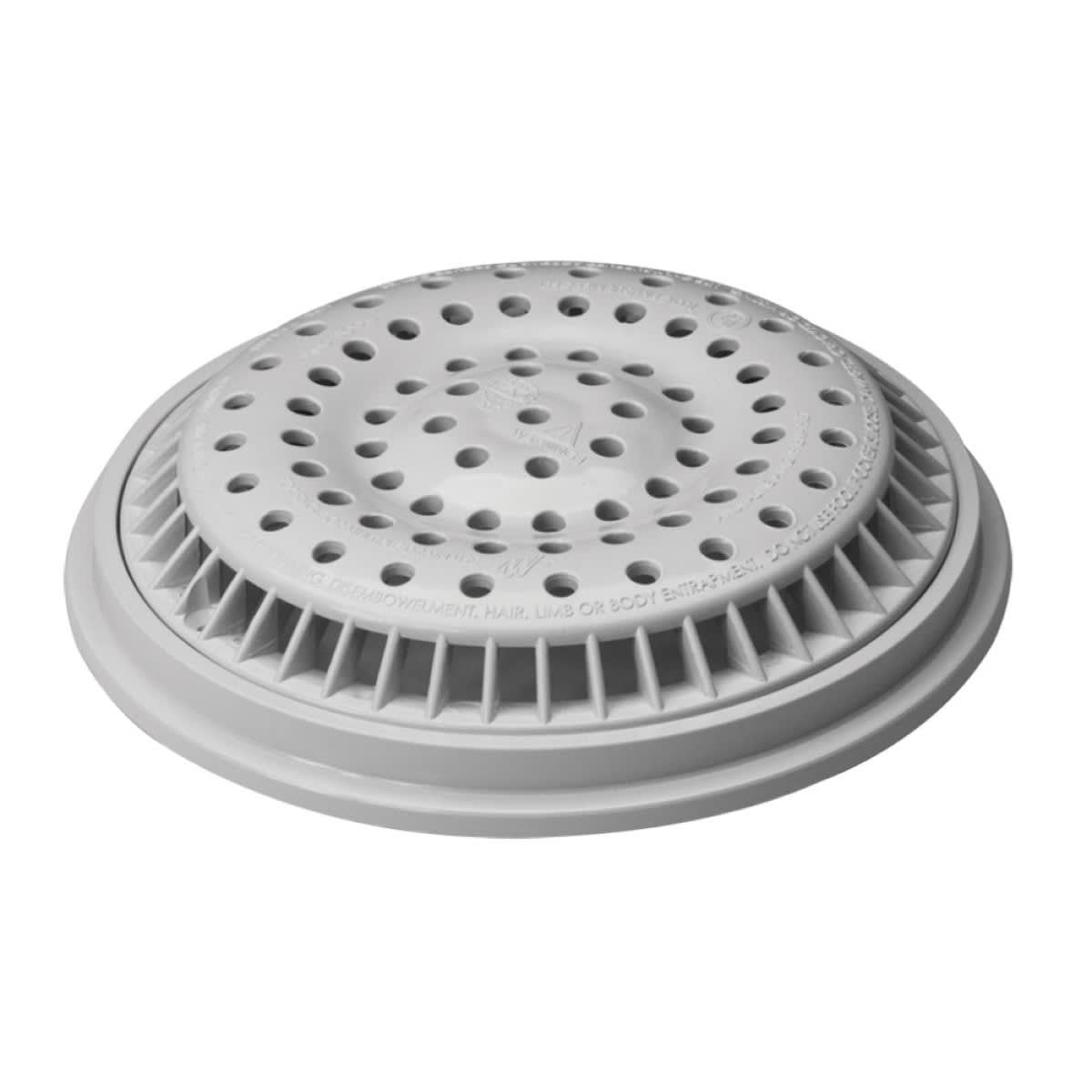 Waterway 8" Anti - Vortex Cover & Frame, Round, Gray | 640 - 2317V - Drains - img - 1