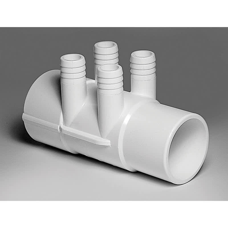 Waterway Manifold 4 - Port 2" Slip x 2" Spigot x 3/4" Barb | 672 - 7140 - Miscellaneous - img - 1