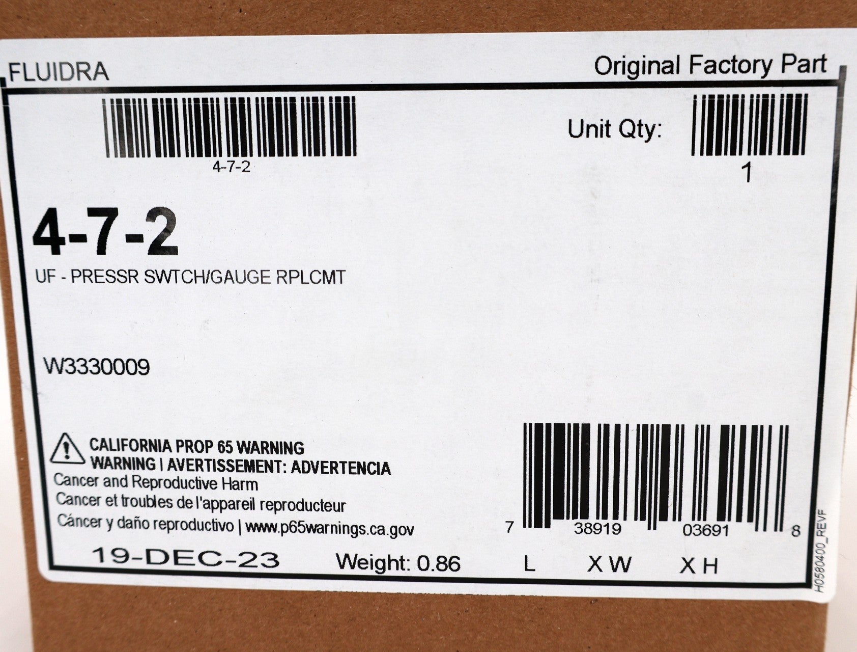 Caretaker 99 (Jandy In-Floor) Ultraflex/Ultraflex 2 Gauge Assy./Pressure Switch 4-7-2 - img-8