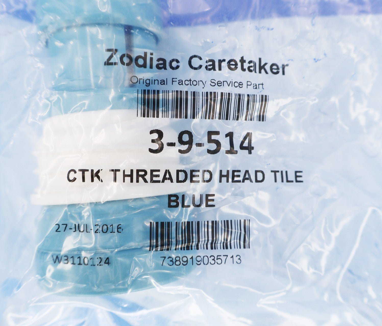 Caretaker 99 (Jandy Zodiac In-Floor) Threaded Cleaning Head Tile Blue 3-9-514 - Pop-Up Heads - img-8