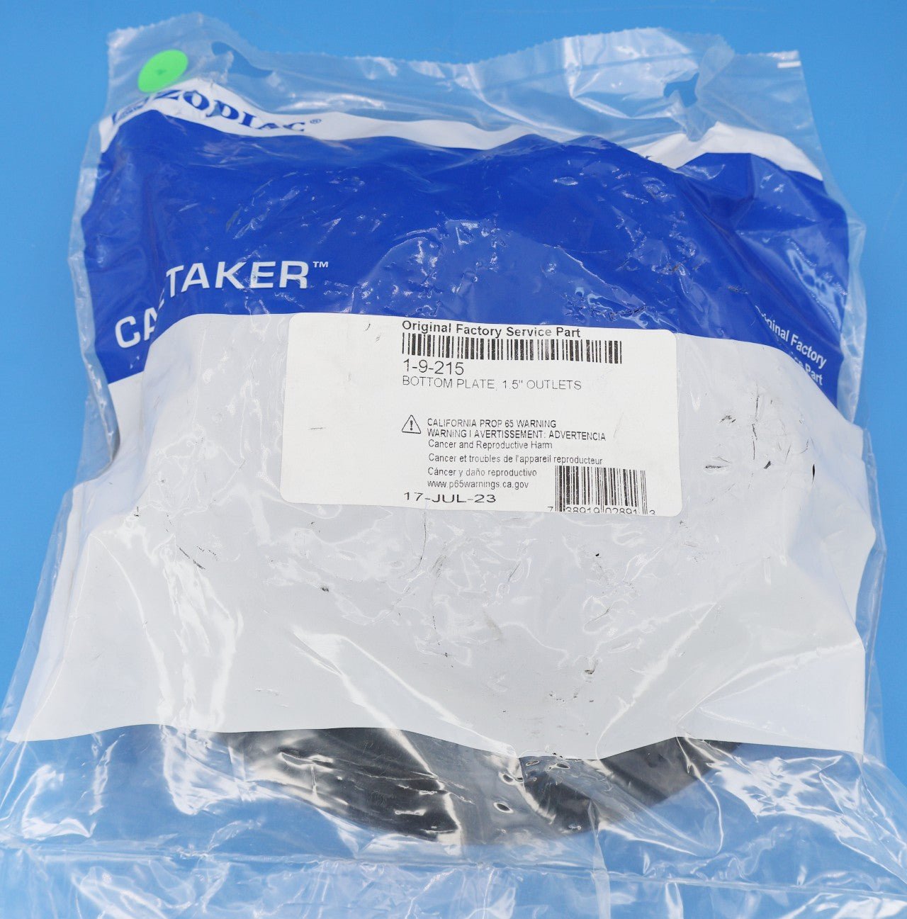 Caretaker (Jandy Zodiac In-Floor) 1.5" 5-Port Valve Bottom Plate 1-9-2