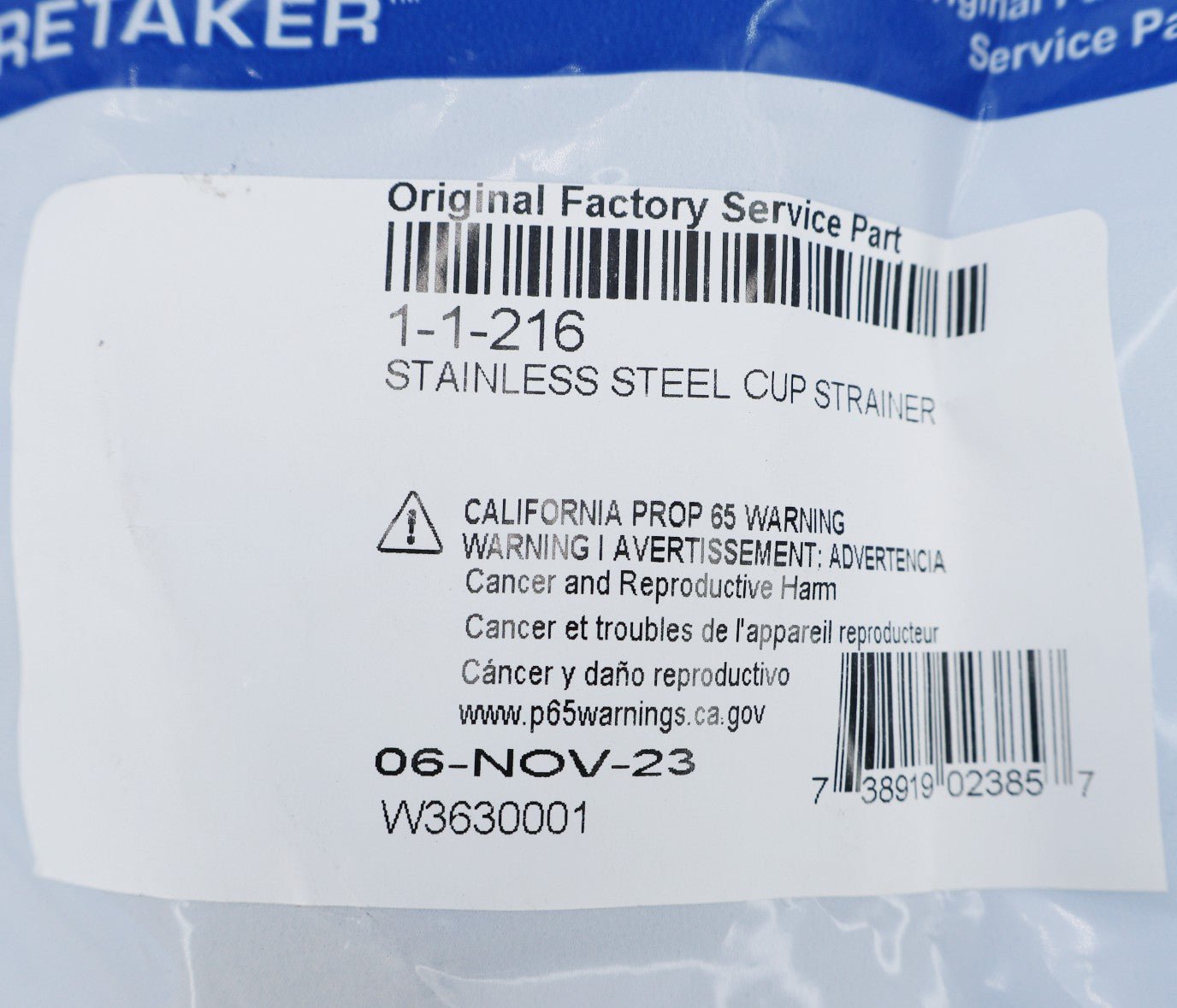 Caretaker (Jandy Zodiac In-Floor) Dome Shape Strainer 1-1-216 - In Floor Cleaning System Valve Parts - img-6