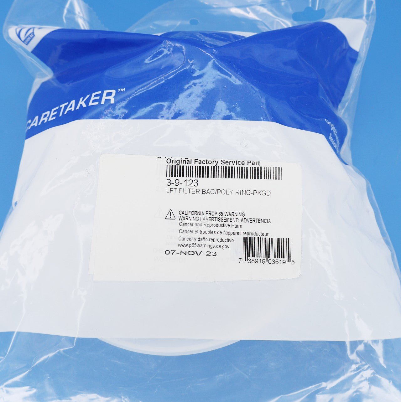 Caretaker (Jandy Zodiac In-Floor) Leaf-B-Gone Complete Filter Bag W/ Poly Ring 3-9-123 - In Floor Cleaning Systems - img-4