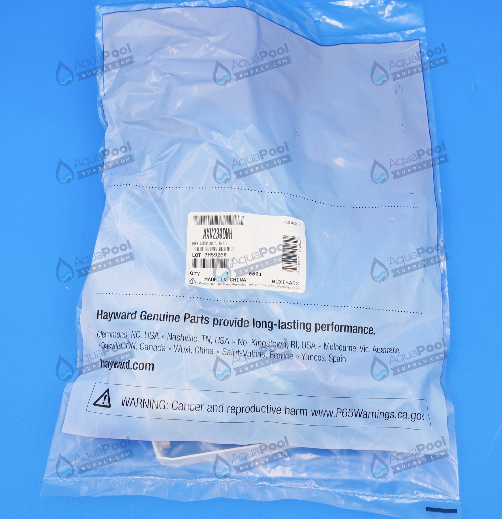 Hayward PoolVac Classic™ and PoolVac XL™ Pool Cleaner Lower Body AXV230DWH - img-6
