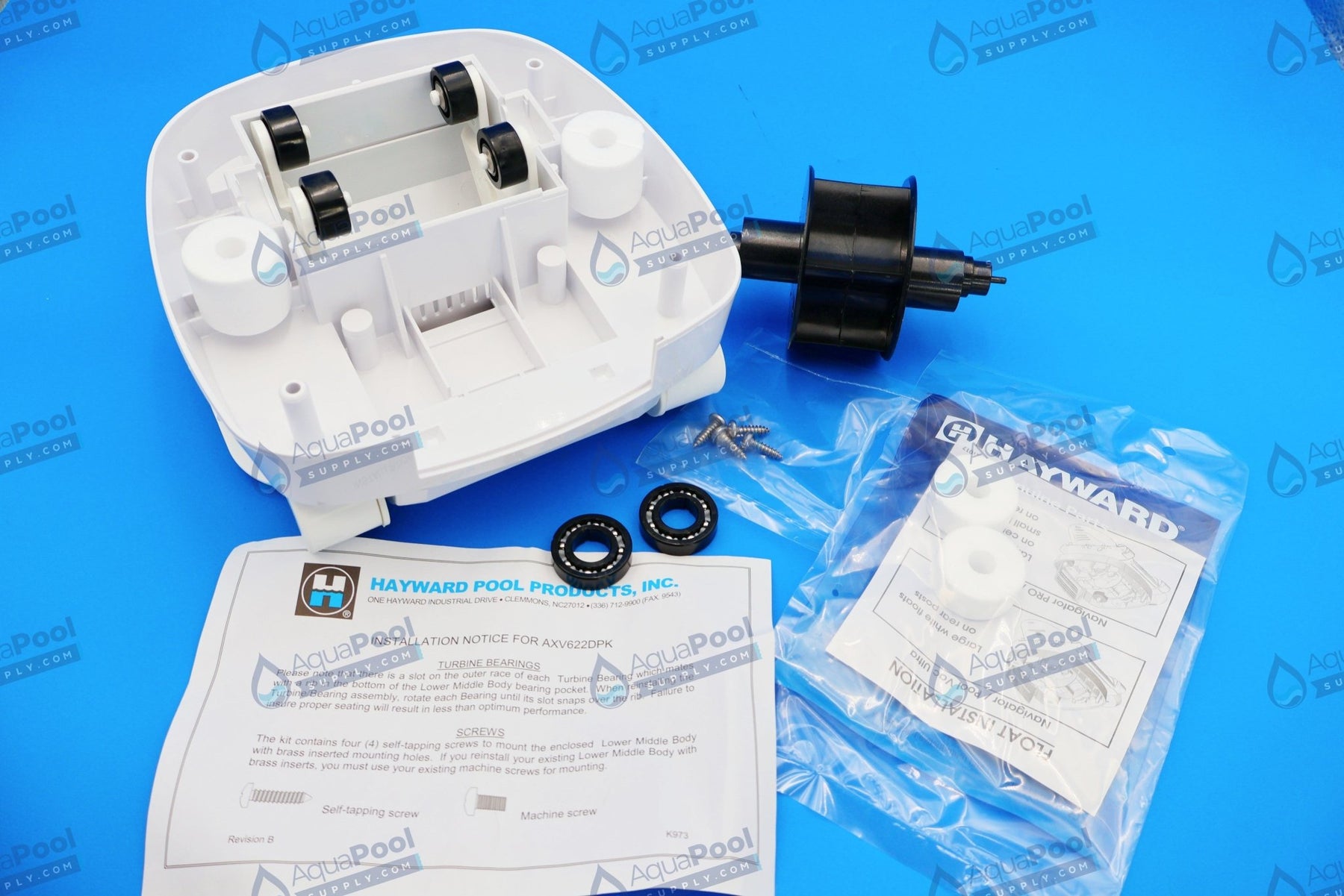 Hayward White Universal Propulsion/Conversion Kit for PoolVac Ultra and Navigator - Suitable for Concrete Pools AXV622DPK - img-1