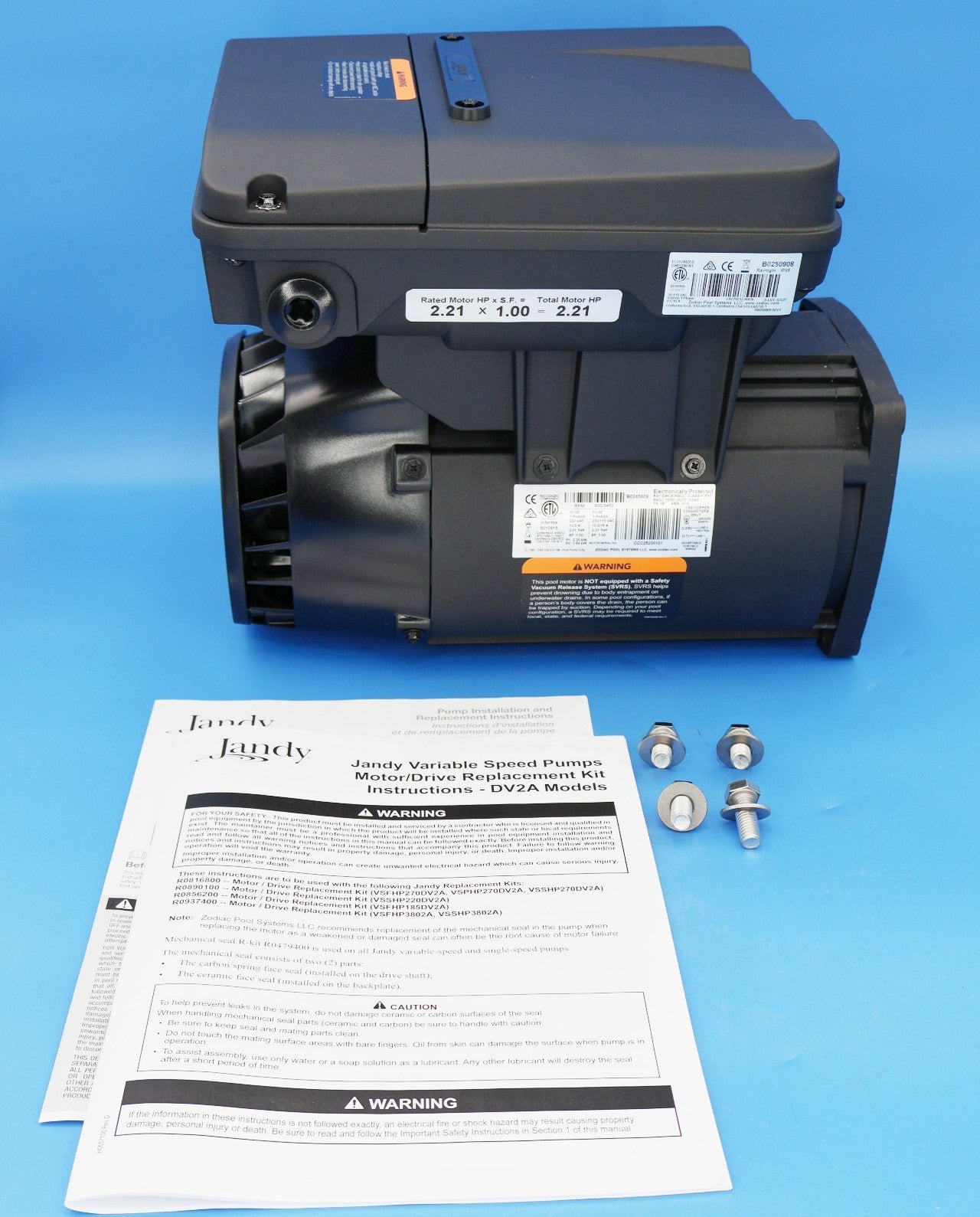 Jandy DV2A 2.2HP Variable Motor w/ Drive R0890100 - Pool Pump Motors - img-1