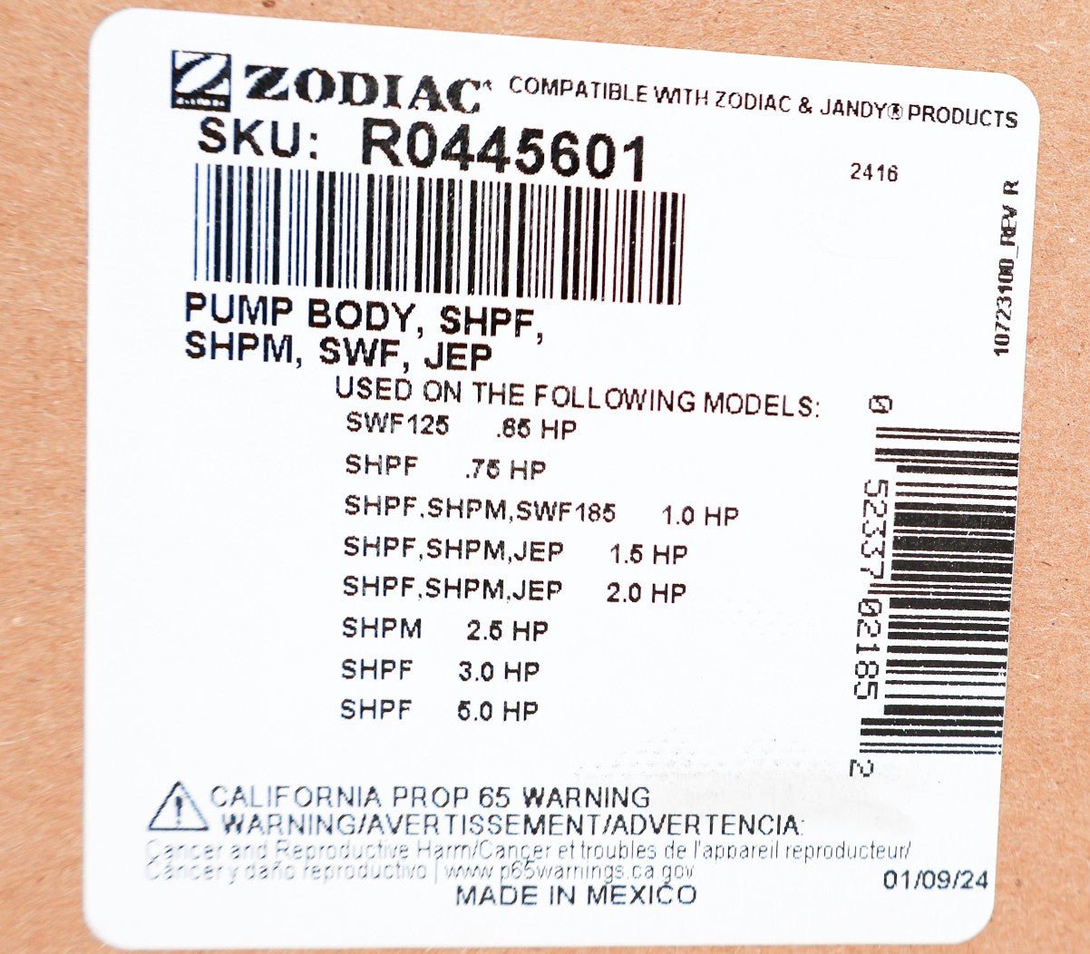 Jandy ePump Pump Body R0445601 - Pool Pump Parts - img-6