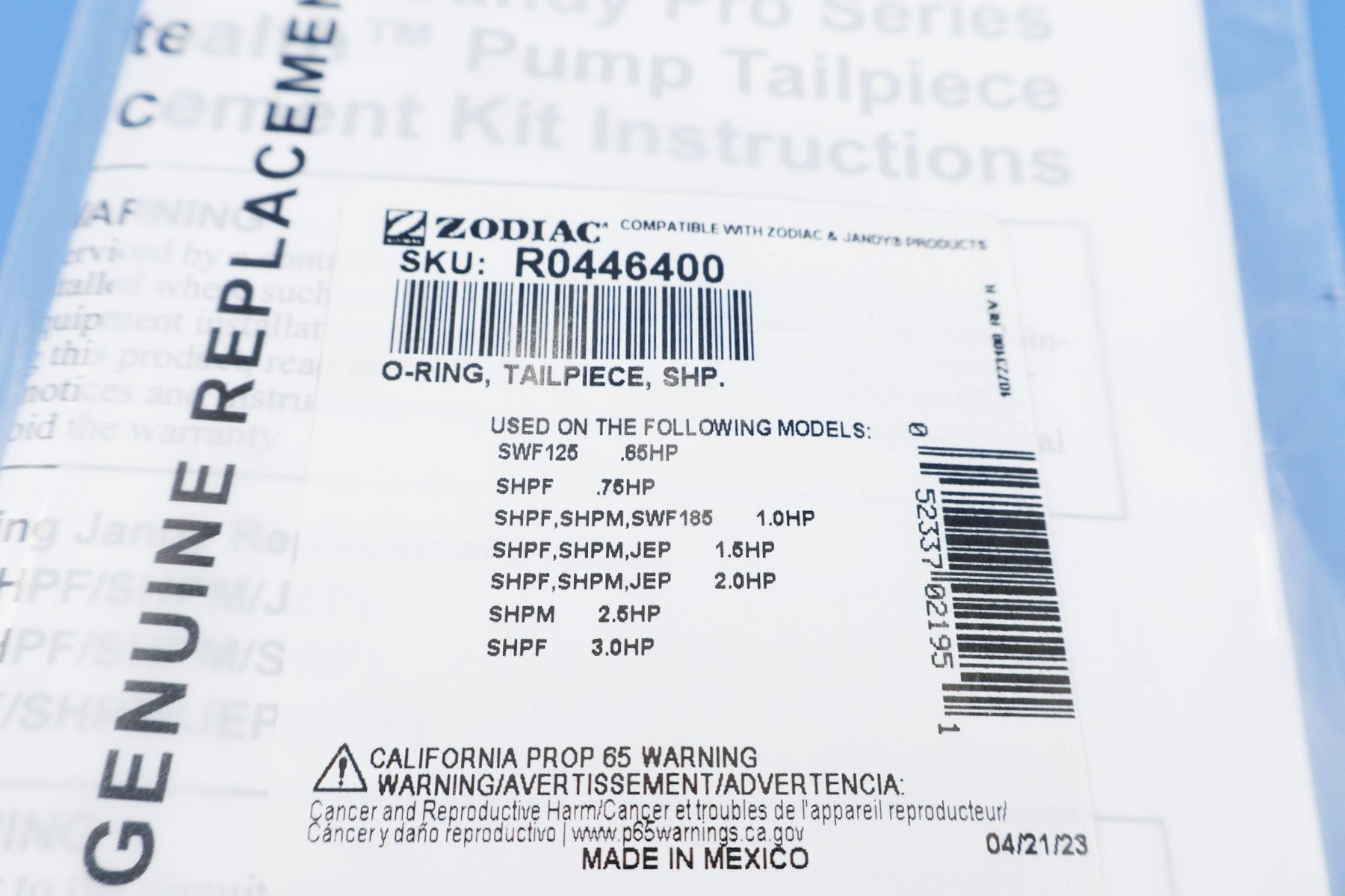 Jandy ePump Union O-Rings R0446400 - Pool Pump Parts - img-4