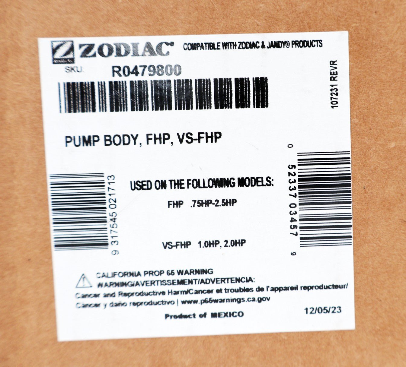Jandy FHPM/VS-FHP Pump Body R0479800 - Pool Pump Parts - img-9