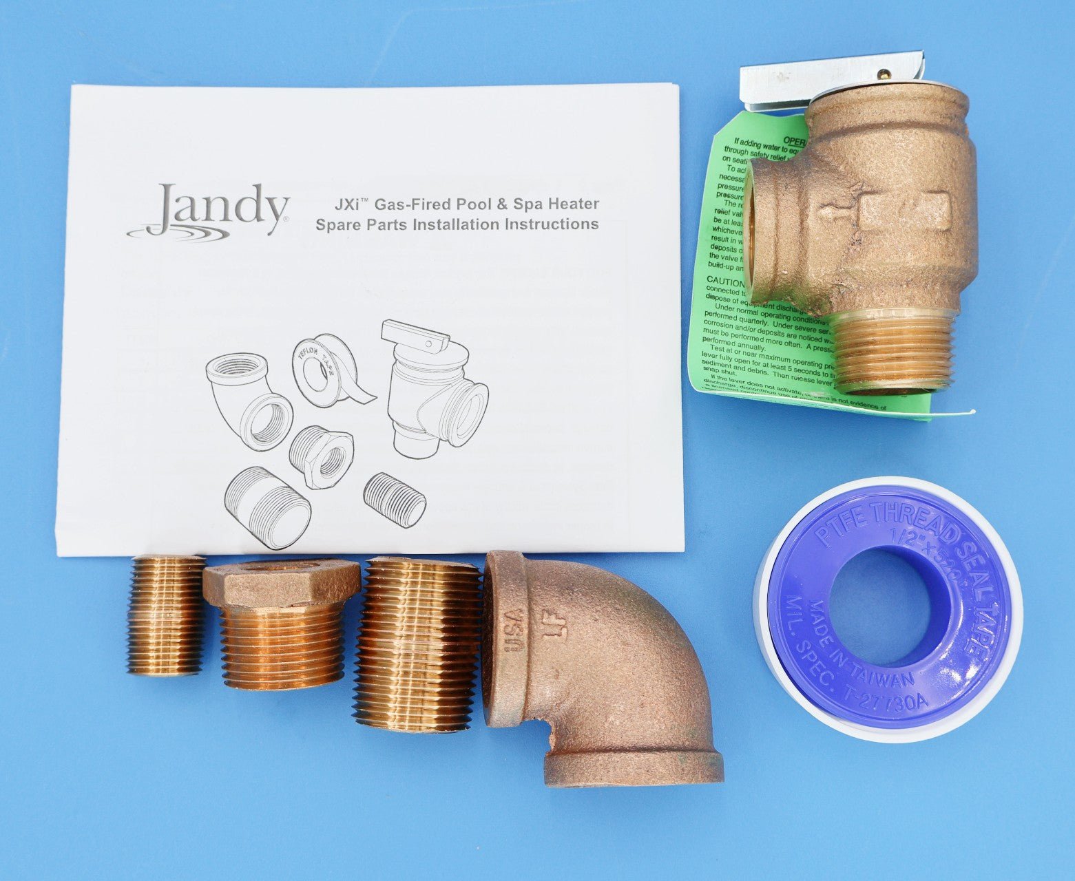 Jandy JXi 200/260/400 Pressure Relief Valve Kit R0336101 - Heater Parts - img-1