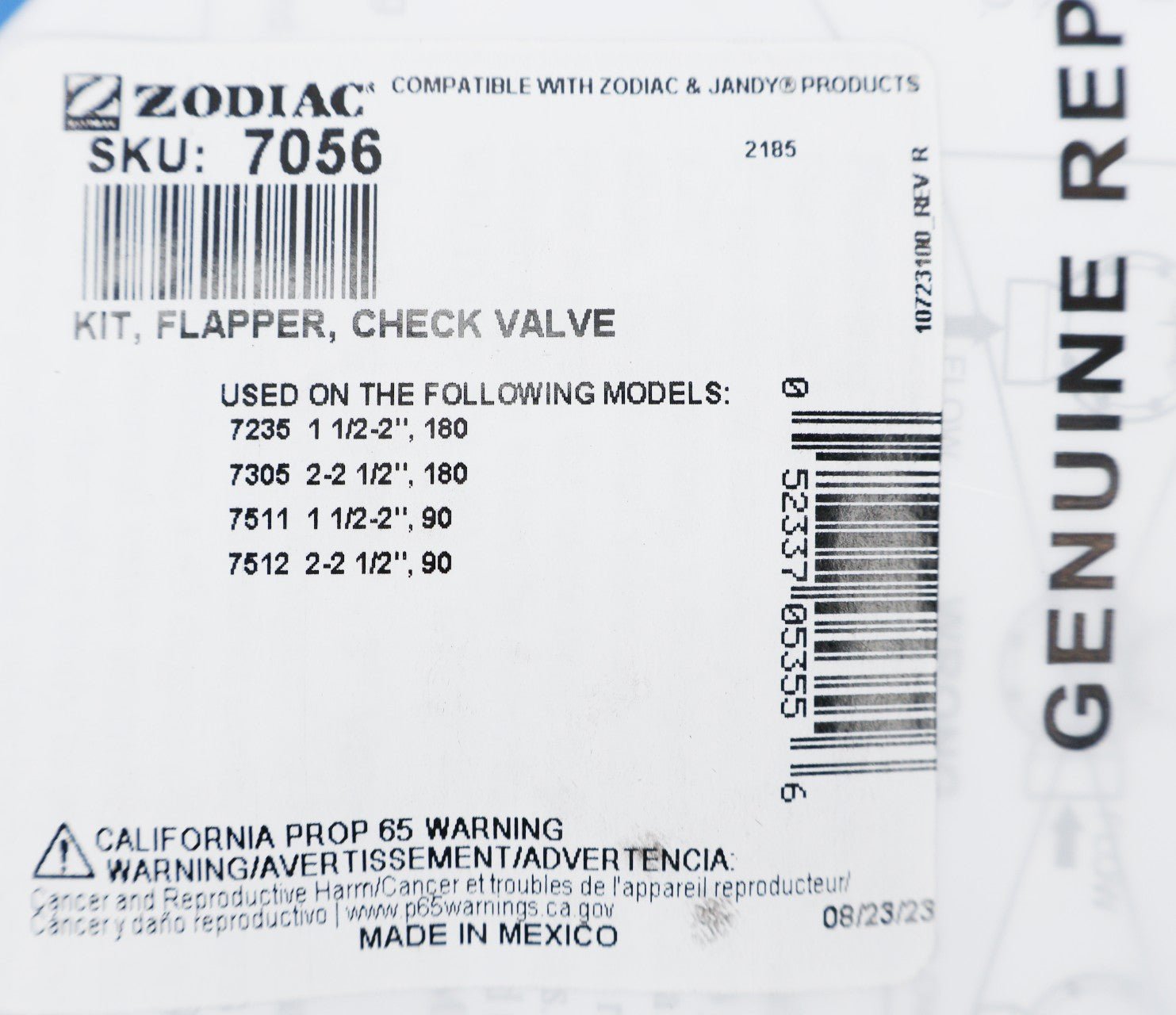Jandy Standard Check Valve Cover w/ Flapper 7056 - Plumbing Valves - img-10