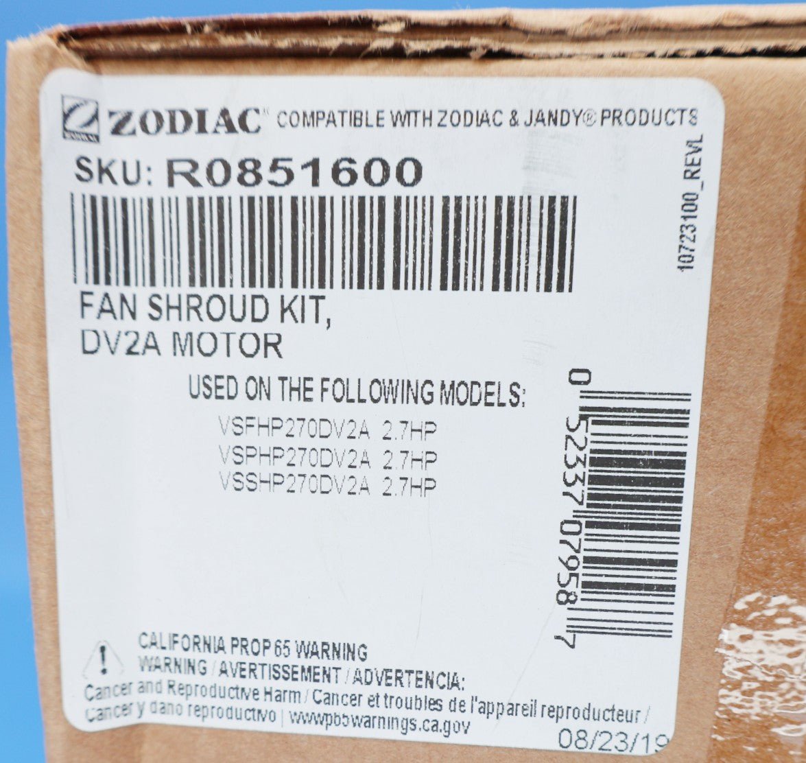 Jandy VS FloPro Fan Shroud Kit for DV2A Motor R0851600 - Pool Pump Parts - img-8