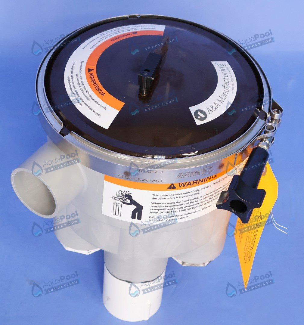 Pentair 2'' 3-Port Low Profile T-Valve 224700 545617 - In Floor Cleaning System Valves - img-2