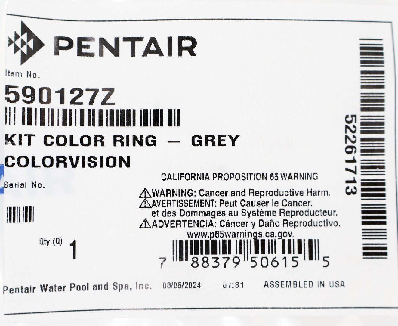 Pentair Color Ring Kit for Colorvision Gray 590127Z - Pool Lights - img-5