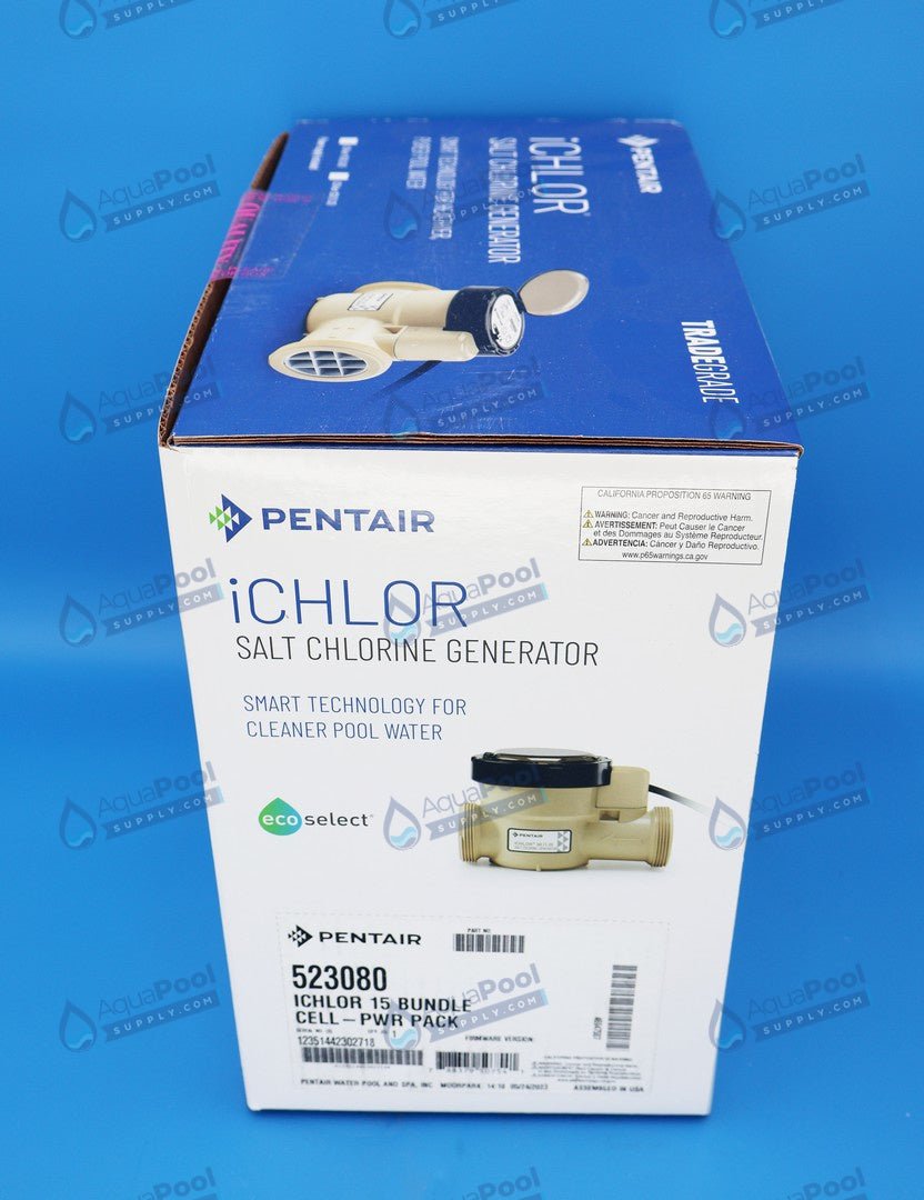 Pentair iChlor 15 Salt Chlorine Generator Power Pack 110 Bundle 523080 - Pool Water Treatment