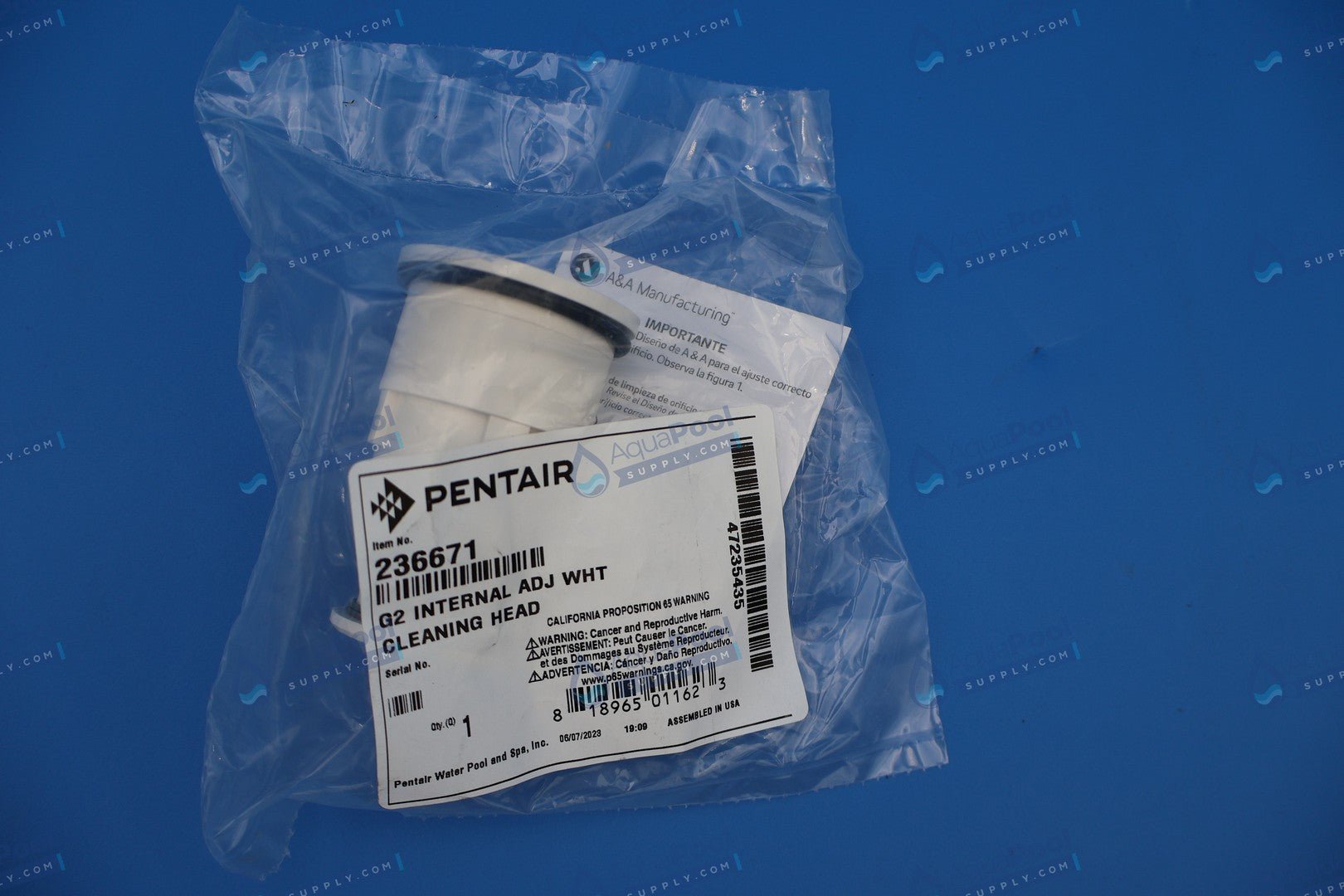 Pentair In-Floor (A&A) Gamma Series 2 Adjustable Flow Pop-Up Head, White 236671 566995 - Pop-Up Heads