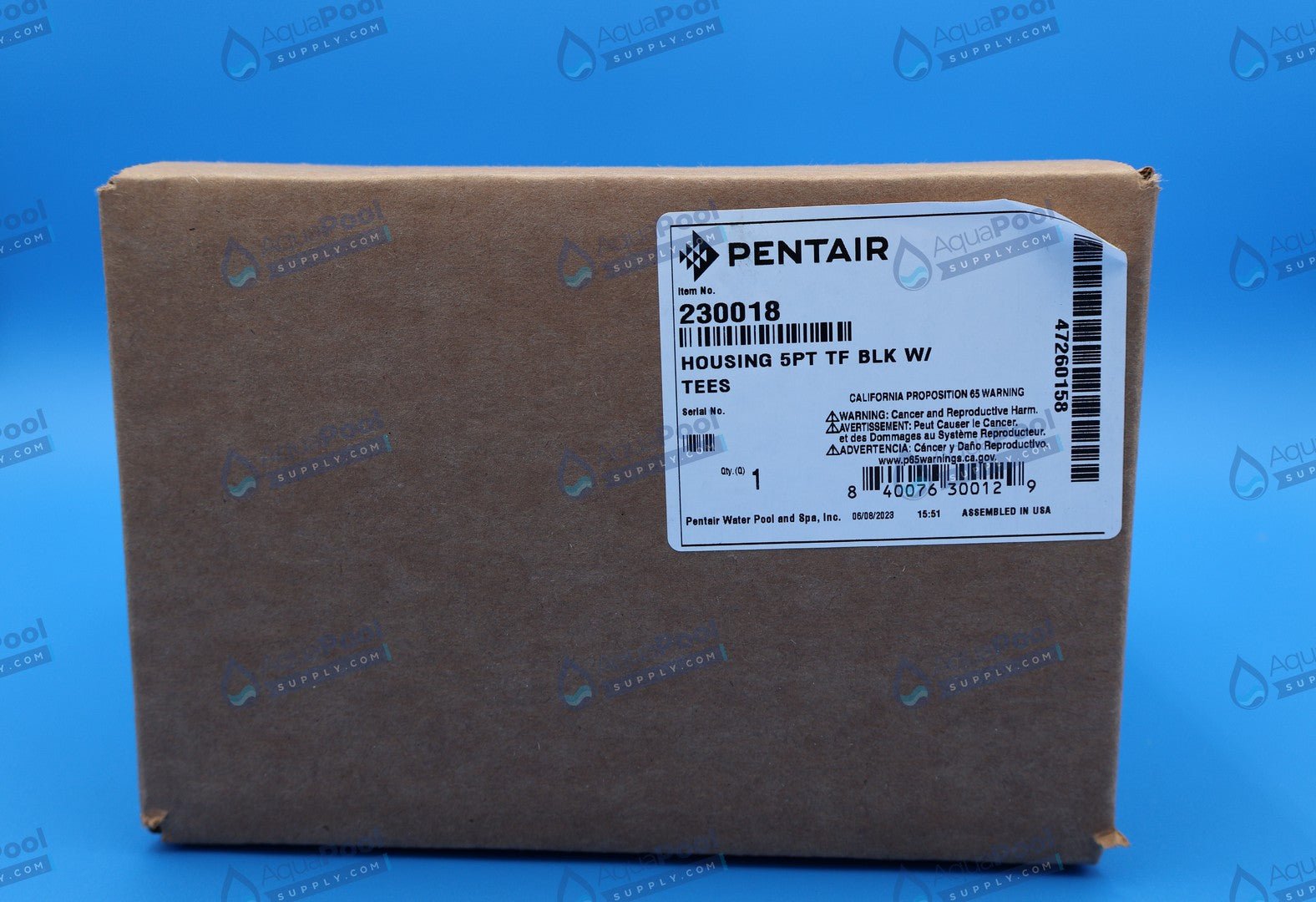 Pentair In-Floor (A&A) Top Feed 5-Port 1.5" Lower Housing 230018 - In Floor Cleaning System Valve Parts
