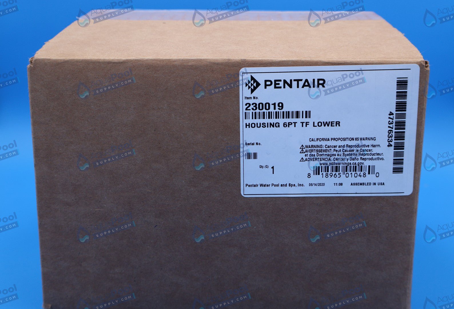 Pentair In-Floor (A&A) Top Feed 6 Port 1.5" Lower Housing 230019 - In Floor Cleaning System Valve Parts
