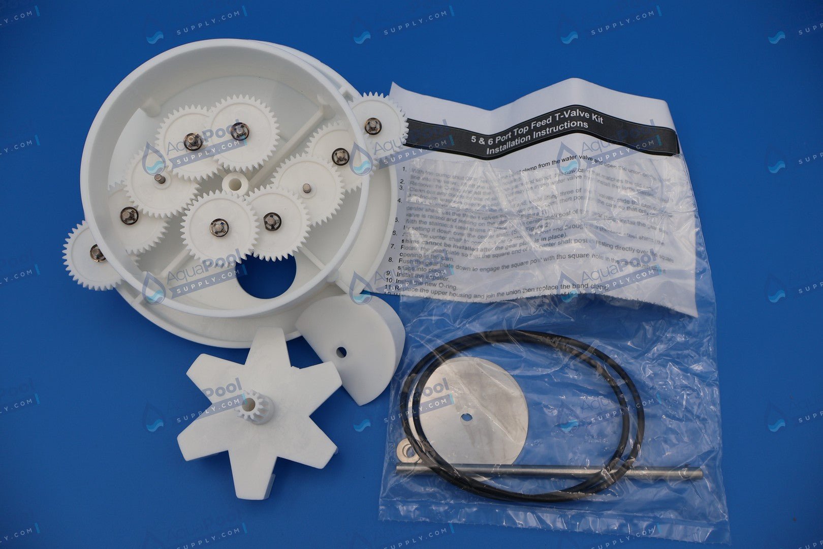 Pentair In-Floor (A&A) Top Feed Complete 5 Port T-Valve Rebuild Gear Kit 230070 540285 - In Floor Cleaning System Valve Parts