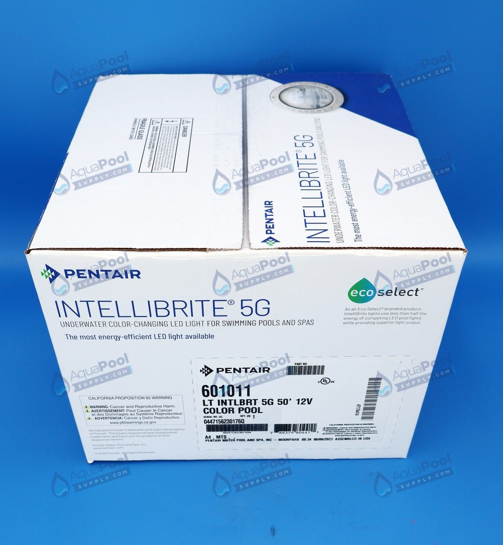 Pentair IntelliBrite 5G Color LED Pool Light, 12 Volt, 50 Foot Cord 601011 - Pool Lights