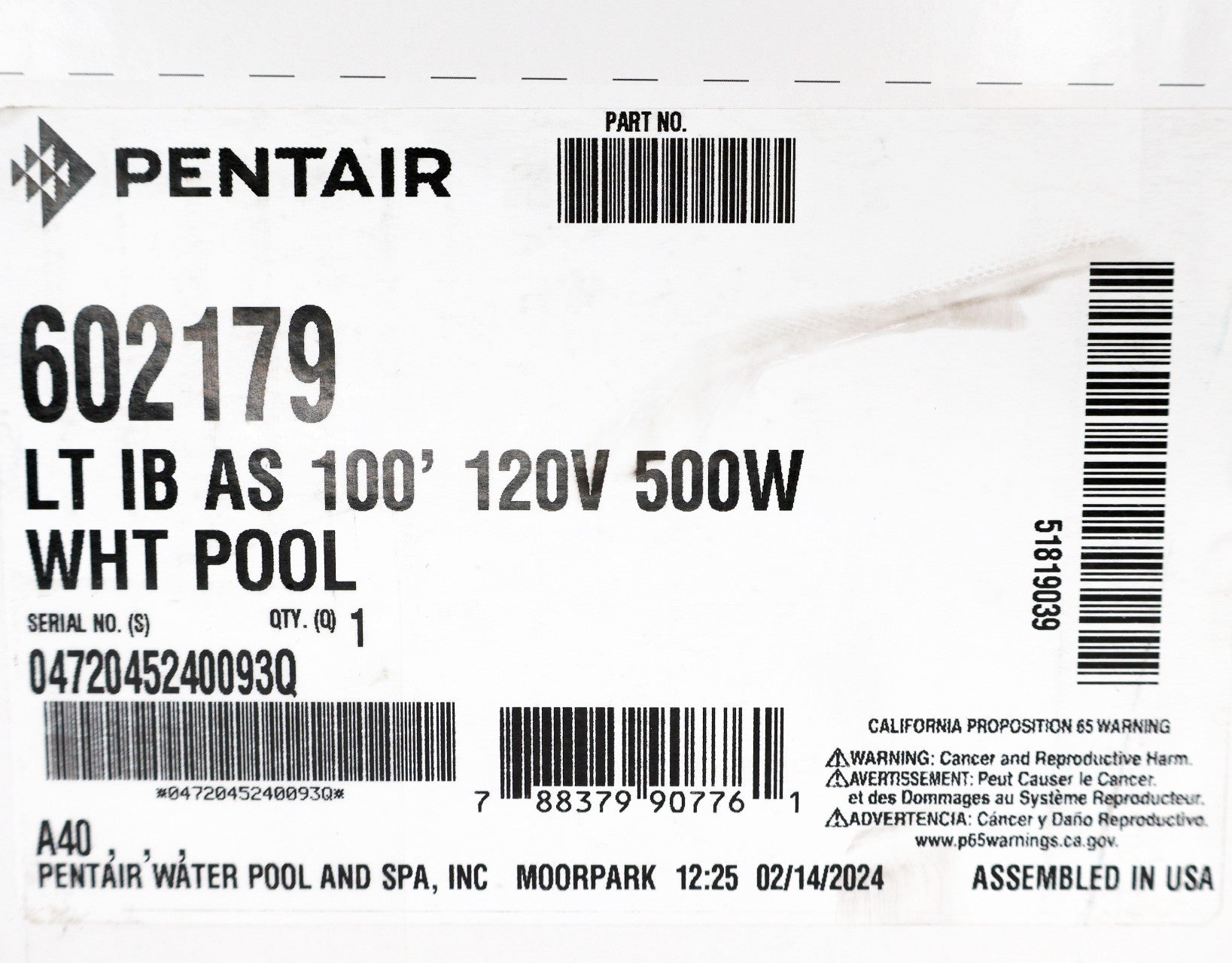 Pentair Intellibrite Architectural Series White Pool Light 100' 120V 602179 - Pool Lights - img-6