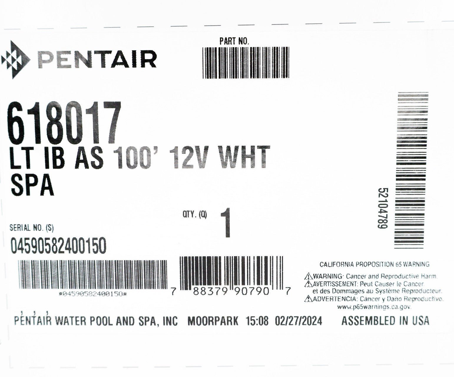 Pentair Intellibrite Architectural Series White Spa Light 100' 12V 618017 - Pool Lights - img-8