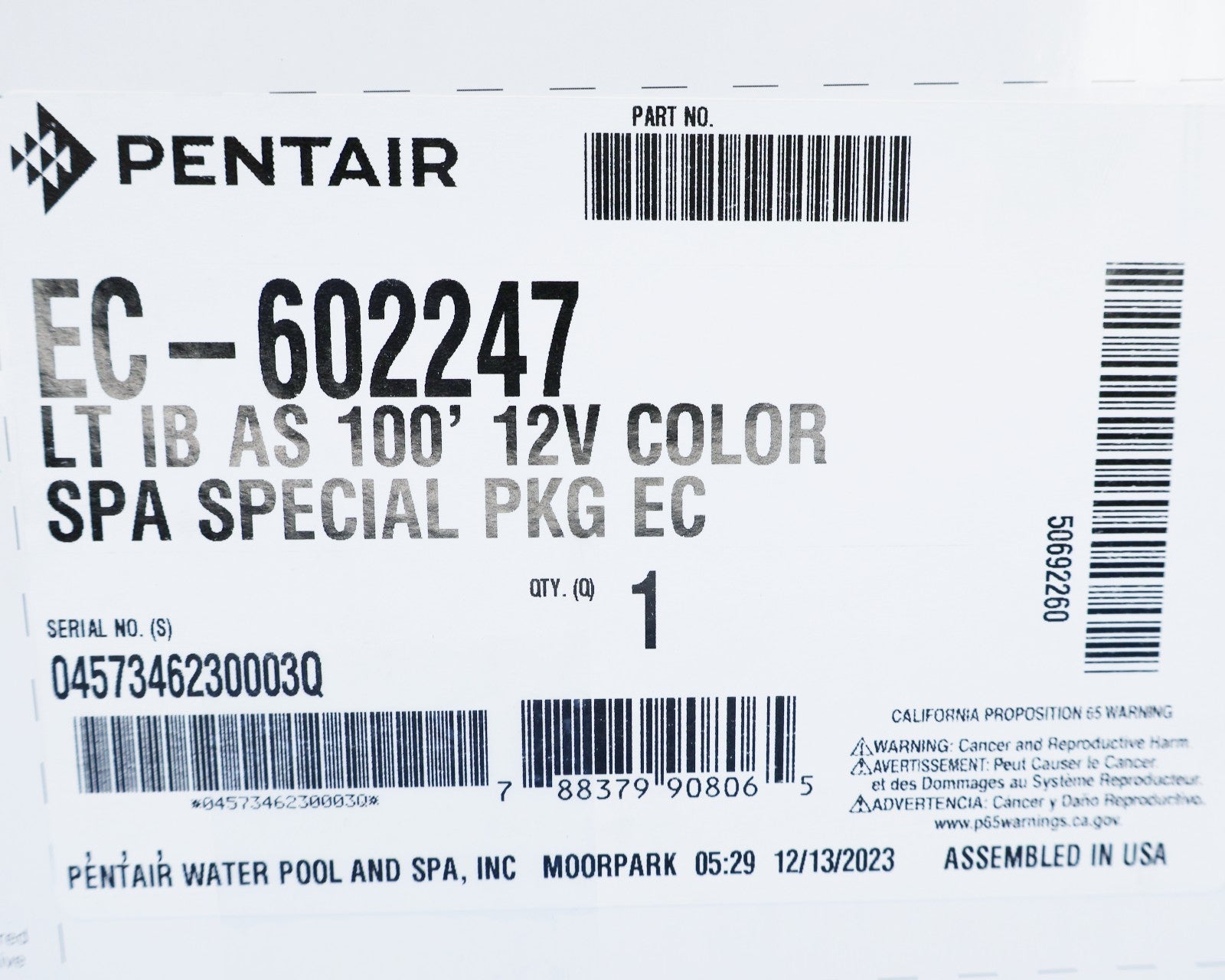Pentair Intellibrite LED RGBW Pool Light 100' 12V EC-602247 - Pool Lights - img-7