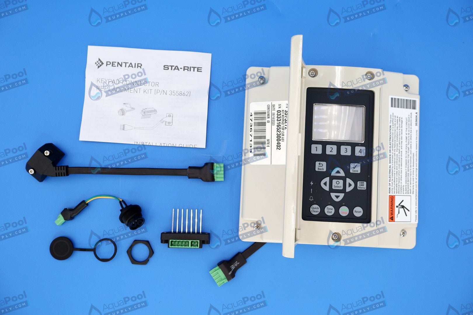 Pentair Intelliflo Keypad, Screen, and Cover Assembly 357527z - Pump Parts - img-1