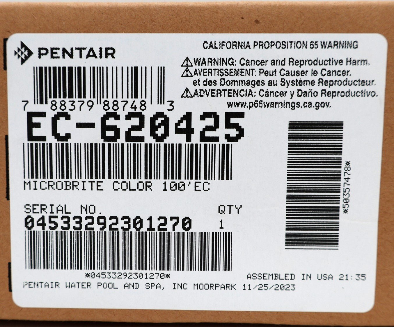Pentair Microbrite Color LED Light 100' 12V EC-620425 - Pool Lights - img-6