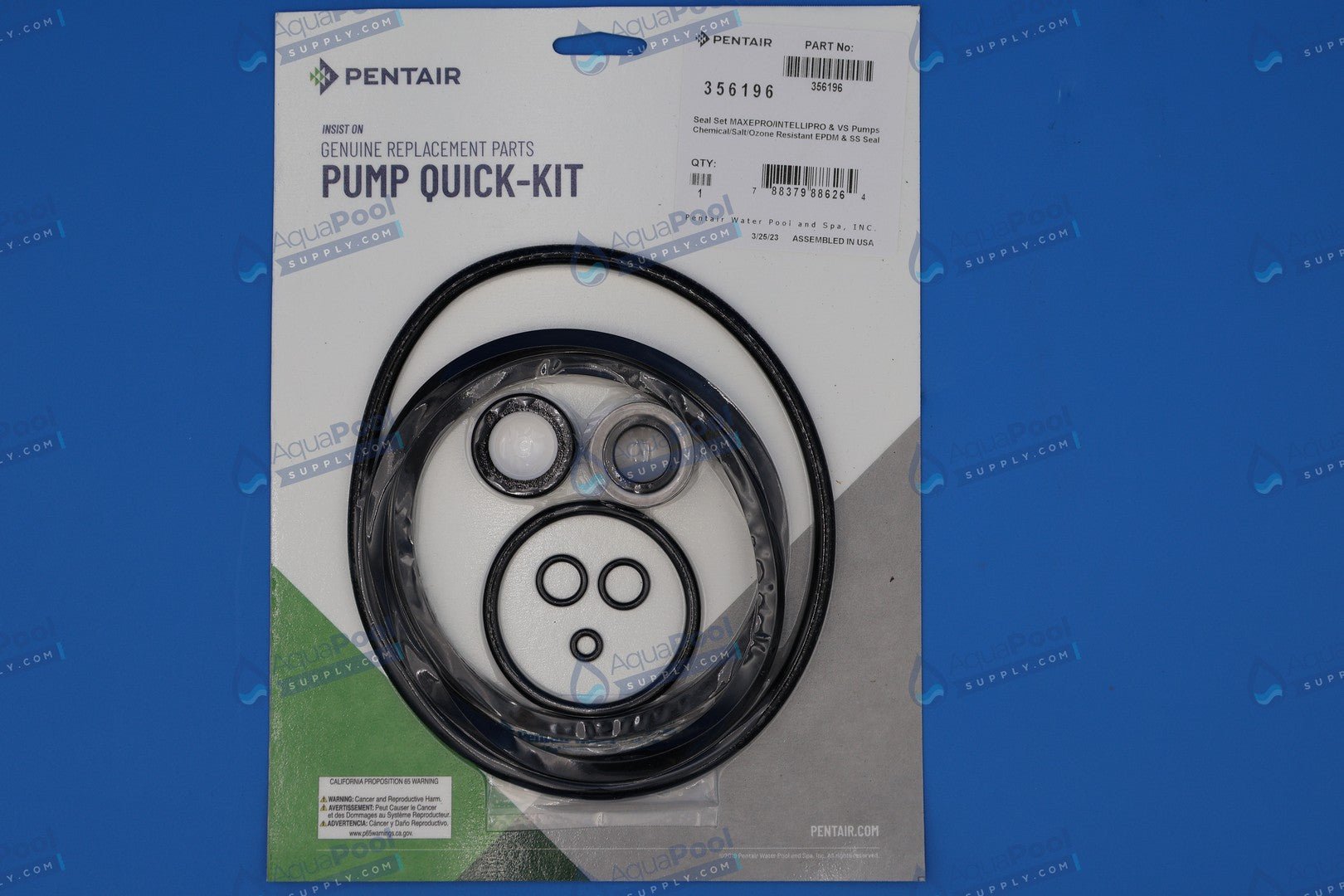 Pentair Seal Set for Max-E-Pro / IntelliPro 356196 - Pool Pump Parts - img-1