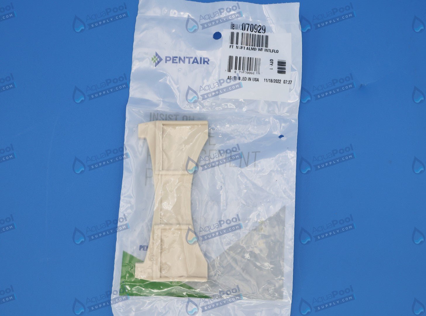 Pentair Whisperflo Intelliflo Almond Foot Insert 4.5" x 2" x .5" 070929 - Pool Pump Parts - img-3